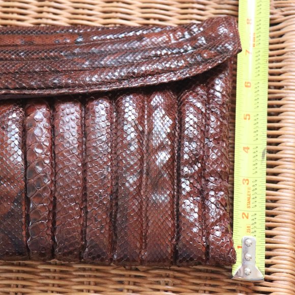 VINTAGE Snakeskin Clutch (1930's) - Picture 4 of 6